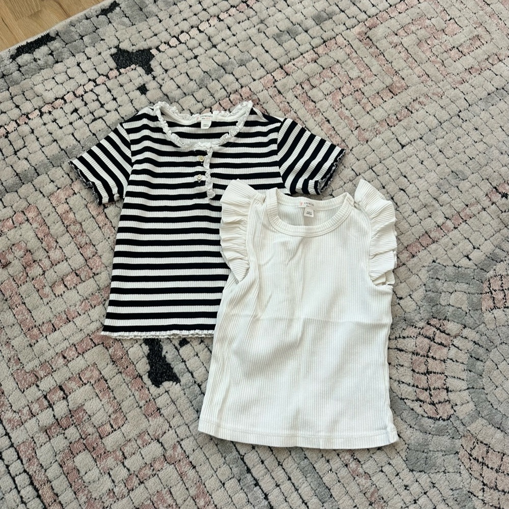 Crewcuts Black and White Striped Tee Set